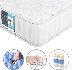 Matelas double Yaheetech 4ft6 en mousse à mémoire de forme à ressorts ensachés doubles