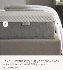 Matelas double à ressorts à mémoire de forme Dusk Hybrid 2000, prix de détail recommandé de £579