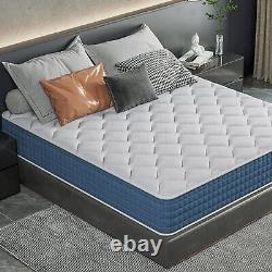 Matelas double à ressorts ensachés à mémoire de forme avec poches profondes de 10'' 10.6'' Hybrid Mattress UK