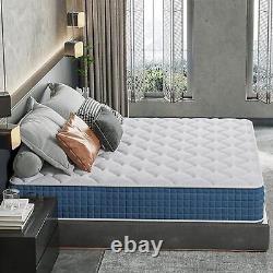 Matelas double à ressorts ensachés à mémoire de forme avec poches profondes de 10'' 10.6'' Hybrid Mattress UK