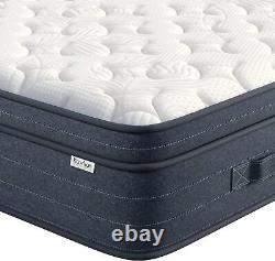 Matelas double à ressorts ensachés de 10 pouces avec mémoire de forme, matelas hybride au Royaume-Uni