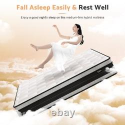 Matelas double/king en mousse à mémoire hybride avec ressorts ensachés de 26/28/30/31/34CM.