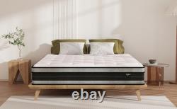 Matelas double/king en mousse à mémoire hybride avec ressorts ensachés de 26/28/30/31/34CM.