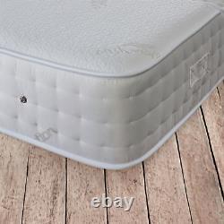 Matelas en mousse à mémoire de forme White Cashmere avec 1000 ressorts ensachés - Toutes les tailles UK