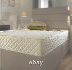 Matelas en mousse à mémoire de forme bleu luxueux avec 1500 ressorts ensachés - TOUTES LES TAILLES