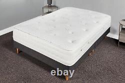 Matelas en mousse à mémoire profonde de 24 cm avec 1 000 ressorts ensachés en soie