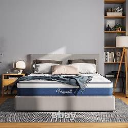 Matelas hybride à mémoire de forme à ressorts ensachés de 10 pouces de profondeur pour lit simple double au Royaume-Uni