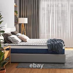 Matelas hybride à mémoire de forme à ressorts ensachés de 10 pouces de profondeur pour lit simple double au Royaume-Uni