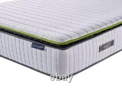 Matelas hybride à ressorts ensachés en mousse à mémoire de forme Lullaby Lyra 800 Double