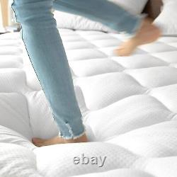 Matelas hybride à ressorts ensachés et mousse à mémoire de forme, 3ft Simple, 4ft6, 5ft King, 6ft.