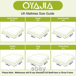 Matelas orthopédique en mousse à mémoire de forme avec ressorts ensachés - 3ft Simple, 4ft6 Double, UK