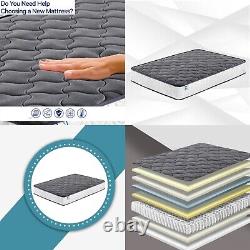 Matelas orthopédique en mousse à mémoire de forme de luxe avec ressorts ensachés en 3FT 4FT 4FT6 5FT