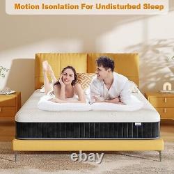 Matelas simple MOLPHIT à ressorts ensachés avec mousse à mémoire de forme, 10 pouces de profondeur