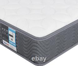 Matelas simple Yaheetech 3ft à ressorts ensachés et mousse à mémoire, de fermeté moyenne