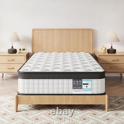 Matelas simple Yaheetech en mousse à mémoire de forme 11 pouces matelas à ressorts ensachés 3D