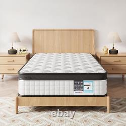 Matelas simple en mousse à mémoire de forme Yaheetech 11 pouces Matelas à ressorts ensachés 3D