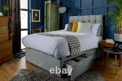 Mémoire De Suède Foam Divan Bed Set Avec Mattress Headboard 3ft 4ft6 Double 5ft King
