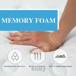 Memory Foam Mattress Pocket Sprung Bed Orthopédique 3ft Single 4ft6 5ft King