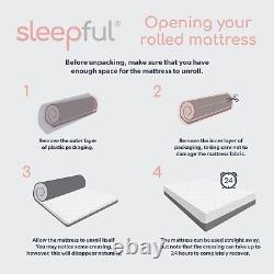 Super Roi Mémoire de forme Haut 1000 Ressorts ensachés Matelas enroulé SLEEPFUL-HB1000MEM6FT