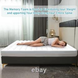 Surmatelas en mousse à mémoire de forme MAXYOYO avec gel rafraîchissant et poches extra profondes