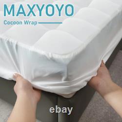 Surmatelas en mousse à mémoire de forme MAXYOYO avec gel rafraîchissant et poches extra profondes