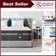Teqsli Matelas Double 135x190x27 Cm Mousse &agrave; M&eacute;moire De Forme &agrave; Ressorts Ensach&eacute;s Hybride Fermet&eacute; Moyenne<br/>