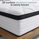 Twirest Matelas En Mousse Mémoire De Luxe 22cm Avec Ressorts Ensachés à 7 Zones 90cm 135cm 150cm